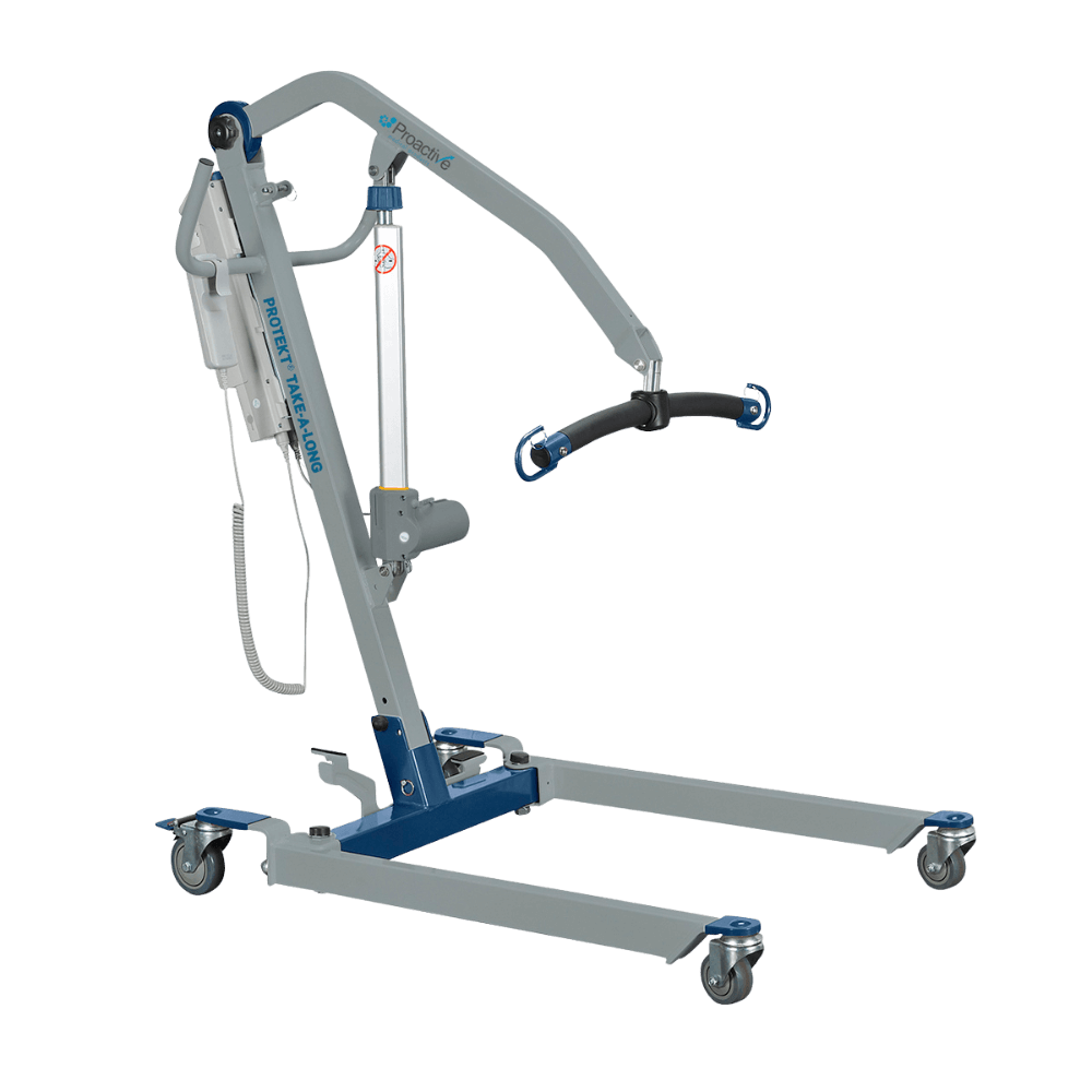 Proactive Medical Protekt Take-A-Long Folding Electric Patient Lift (400 lbs. Capacity) - Angled View