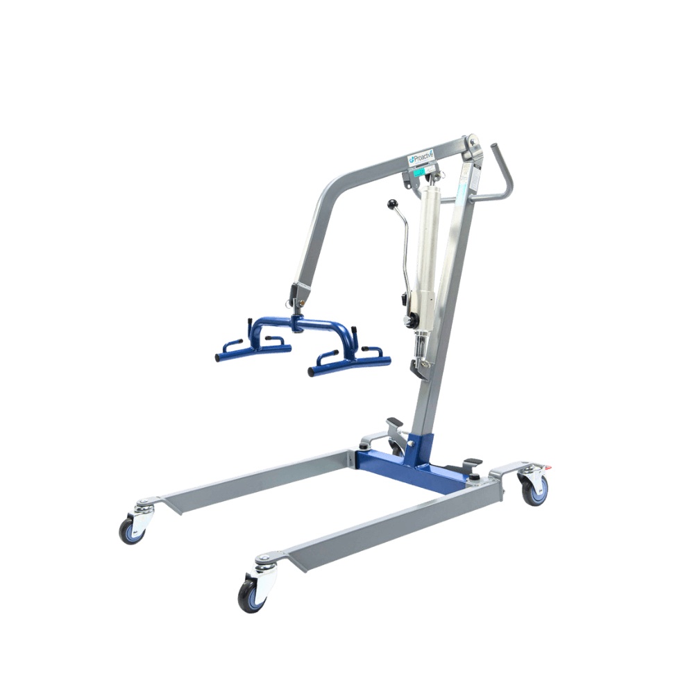 Proactive Medical Protekt Transformer Hydraulic Manual Patient Lift (400 lbs. Capacity) - Side Angled View
