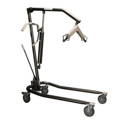 Proactive Medical Protekt Onyx Hydraulic/Manual Patient Lift (450 lbs. Capacity) Lifted - Angled View