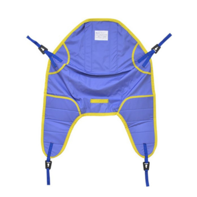 Car Transfer clip-style patient lift sling with padded legs and head support
