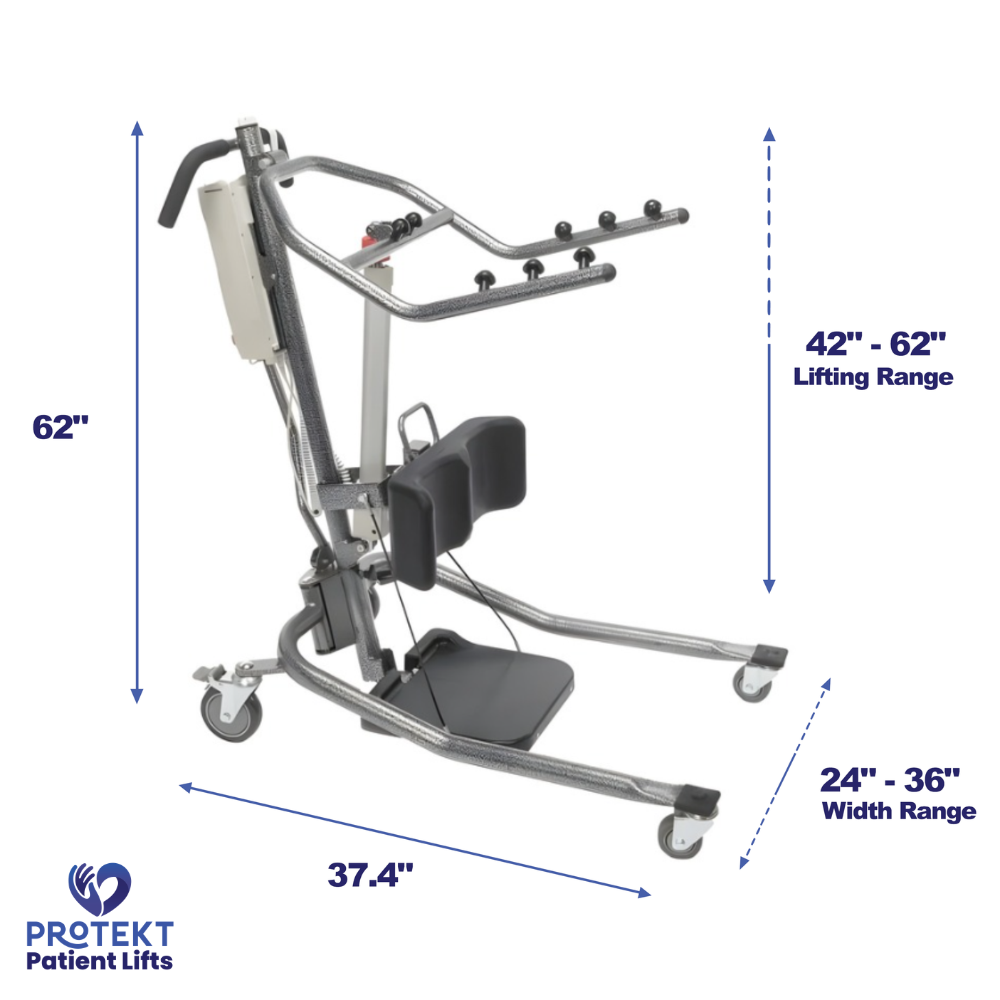 Protekt 350 Hydraulic Sit-to-Stand Lift – Manual Standing Patient Lift (350 lb Capacity)